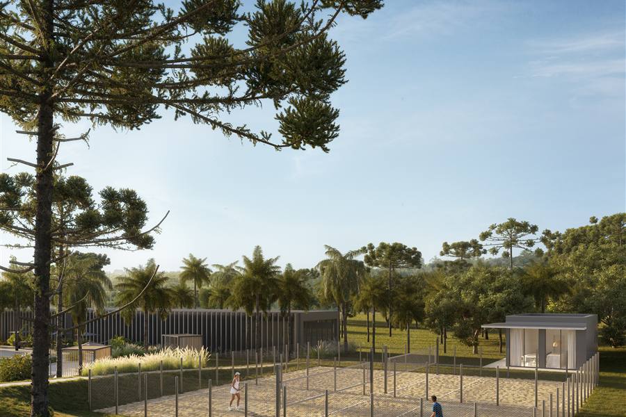 Quadra de beach tennis do Mirage